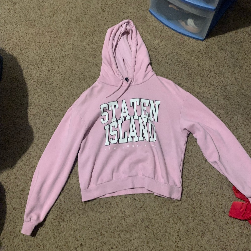 Staten Island pink hoodie